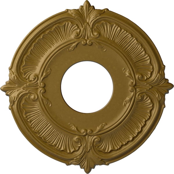 Ekena Millwork Attica Ceiling Medallion (Fits Canopies up to 3 1/2"), Hand-Painted Gold, 12 3/4"OD x 4"ID x 1/2"P CM12ATGLS - main